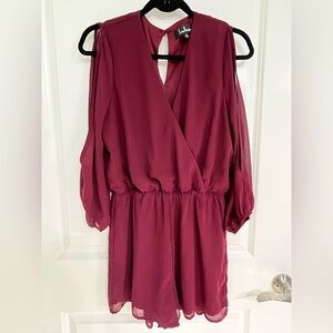 Lulus Elegant Burgundy Romper